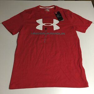 Under Armour Shirt Mens Small Red HeatGear Loose Logo Performance Tee NWT